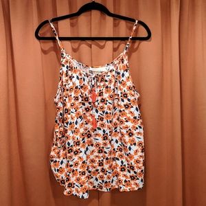 H&M Flower Patterned Tank with Tassels